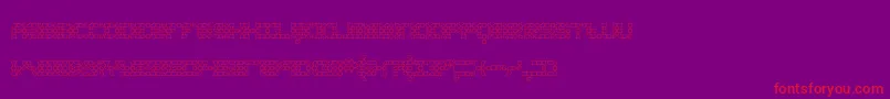 Konecto2-Schriftart – Rote Schriften auf violettem Hintergrund