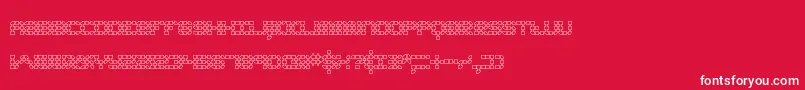 Konecto2-Schriftart – Weiße Schriften auf rotem Hintergrund