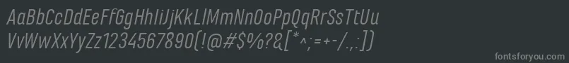 Шрифт MarianinaFyItalic – серые шрифты на чёрном фоне