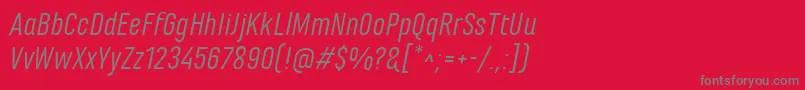 フォントMarianinaFyItalic – 赤い背景に灰色の文字