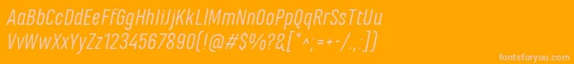 Шрифт MarianinaFyItalic – розовые шрифты на оранжевом фоне