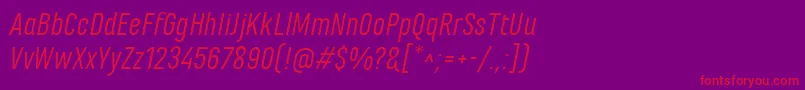 MarianinaFyItalic Font – Red Fonts on Purple Background