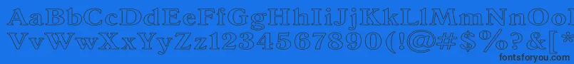 AntiquaHw Font – Black Fonts on Blue Background