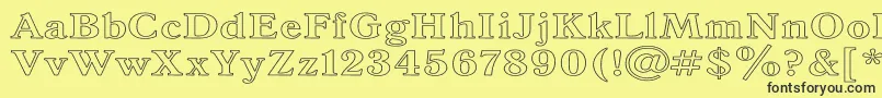 AntiquaHw Font – Black Fonts on Yellow Background