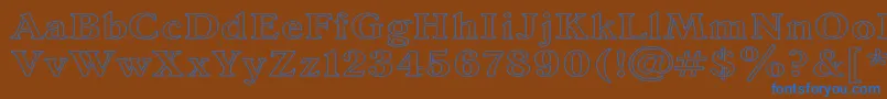 AntiquaHw Font – Blue Fonts on Brown Background