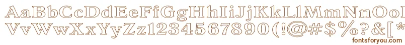 AntiquaHw Font – Brown Fonts on White Background