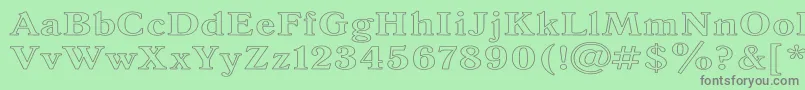 AntiquaHw Font – Gray Fonts on Green Background