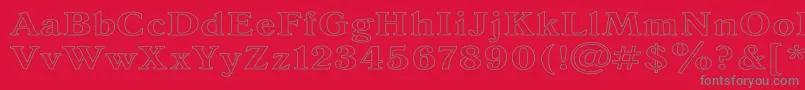 AntiquaHw Font – Gray Fonts on Red Background