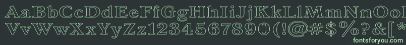 AntiquaHw Font – Green Fonts on Black Background