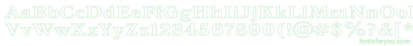 AntiquaHw-Schriftart – Grüne Schriften auf weißem Hintergrund