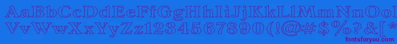 AntiquaHw Font – Purple Fonts on Blue Background