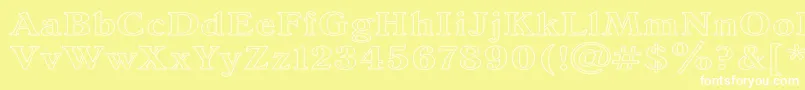 AntiquaHw Font – White Fonts on Yellow Background