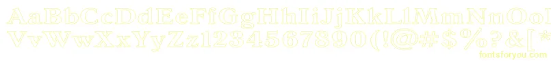 AntiquaHw Font – Yellow Fonts on White Background