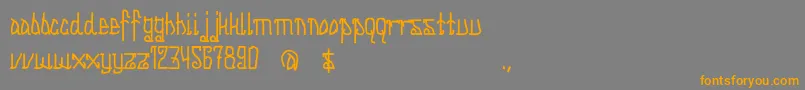 Weitere Informationen zur IchBinEndie-Schriftart IchBinEndie-Schriftart – Orangefarbene Schriften auf grauem Hintergrund