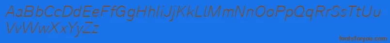 Шрифт Analogue36thinoblique – коричневые шрифты на синем фоне
