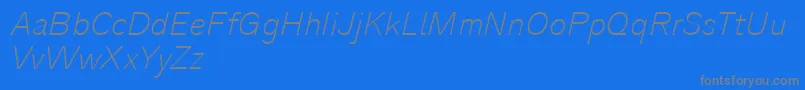 Шрифт Analogue36thinoblique – серые шрифты на синем фоне