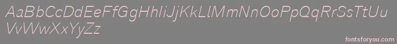 フォントAnalogue36thinoblique – 灰色の背景にピンクのフォント