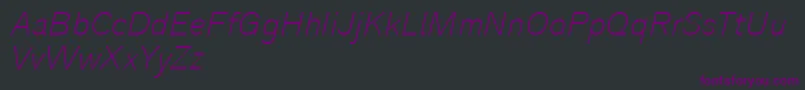 Шрифт Analogue36thinoblique – фиолетовые шрифты на чёрном фоне