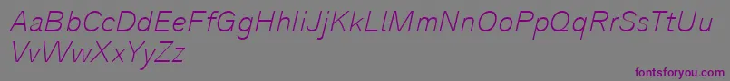 Шрифт Analogue36thinoblique – фиолетовые шрифты на сером фоне