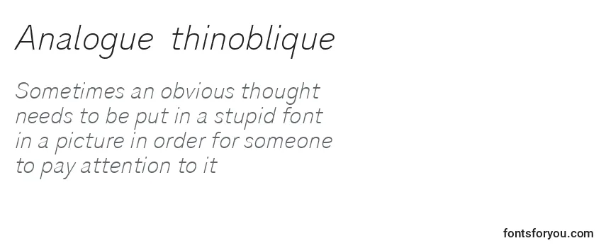 Analogue36thinoblique (100206) Font