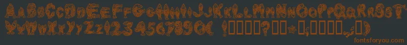 Newlyn-fontti – ruskeat fontit mustalla taustalla