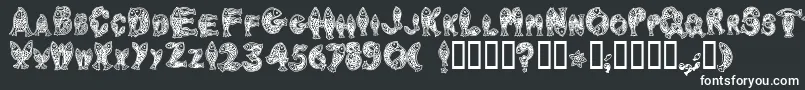 Шрифт Newlyn – белые шрифты на чёрном фоне
