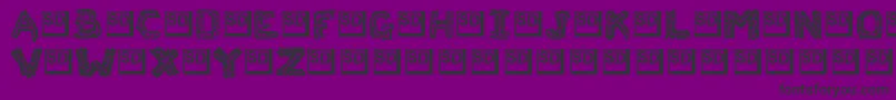 FlakJacket Font – Black Fonts on Purple Background