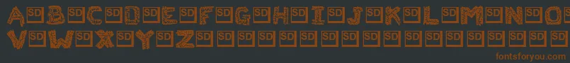 Шрифт FlakJacket – коричневые шрифты на чёрном фоне