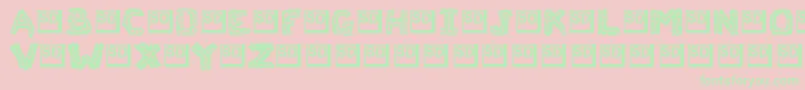 FlakJacket Font – Green Fonts on Pink Background