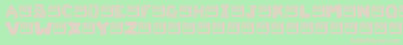 FlakJacket Font – Pink Fonts on Green Background