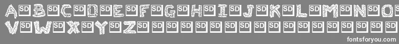 フォントFlakJacket – 灰色の背景に白い文字