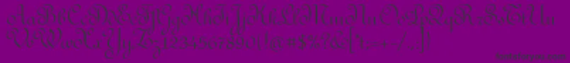 RedondafancyitcTt-Schriftart – Schwarze Schriften auf violettem Hintergrund