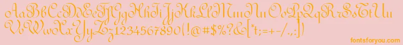 RedondafancyitcTt Font – Orange Fonts on Pink Background