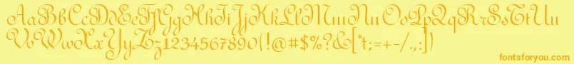 Подробнее о шрифте RedondafancyitcTt Шрифт RedondafancyitcTt – оранжевые шрифты на жёлтом фоне