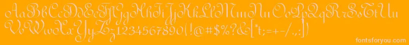 RedondafancyitcTt Font – Pink Fonts on Orange Background