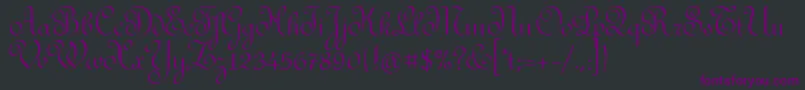 Шрифт RedondafancyitcTt – фиолетовые шрифты на чёрном фоне