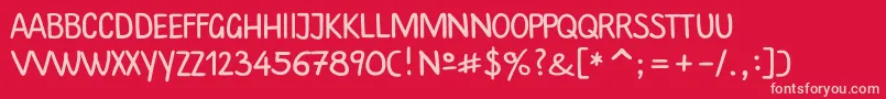 Plains Font – Pink Fonts on Red Background