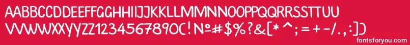 Plains Font – White Fonts on Red Background