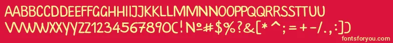 Plains Font – Yellow Fonts on Red Background