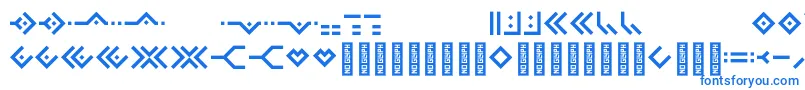 Omnicsans-fontti – siniset fontit valkoisella taustalla