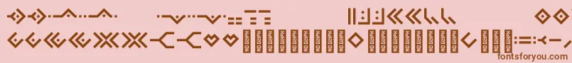 Omnicsans-fontti – ruskeat fontit vaaleanpunaisella taustalla