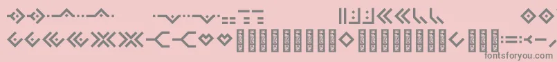フォントOmnicsans – ピンクの背景に灰色の文字