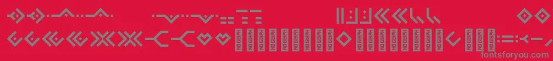 Omnicsans Font – Gray Fonts on Red Background