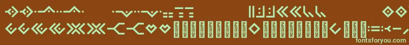 Шрифт Omnicsans – зелёные шрифты на коричневом фоне