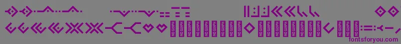 Omnicsans Font – Purple Fonts on Gray Background