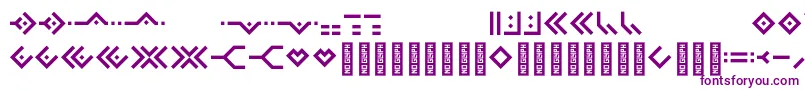 Omnicsans-fontti – violetit fontit valkoisella taustalla