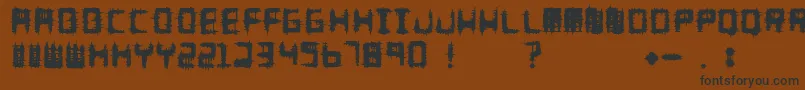 Fonte Melee – fontes pretas em um fundo marrom