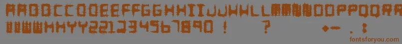 Melee Font – Brown Fonts on Gray Background