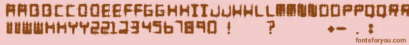 Melee-fontti – ruskeat fontit vaaleanpunaisella taustalla