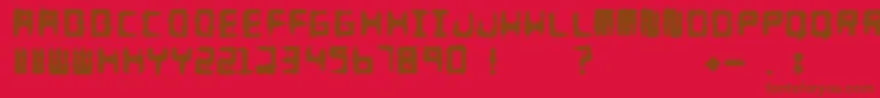 Melee Font – Brown Fonts on Red Background